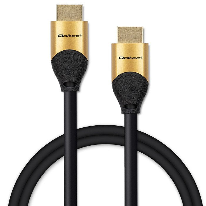 Qoltec 50355 Hdmi V2.1 Cable Ultra High Speed 8k 60hz 28awg Gold 2m