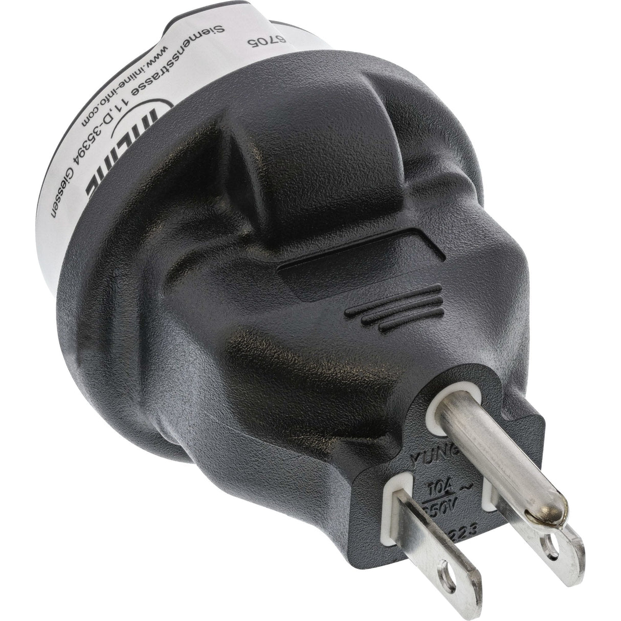 Adaptador De Viaje Inline Ee. Uu. Macho De Ee. Uu. A Hembra Tipo F