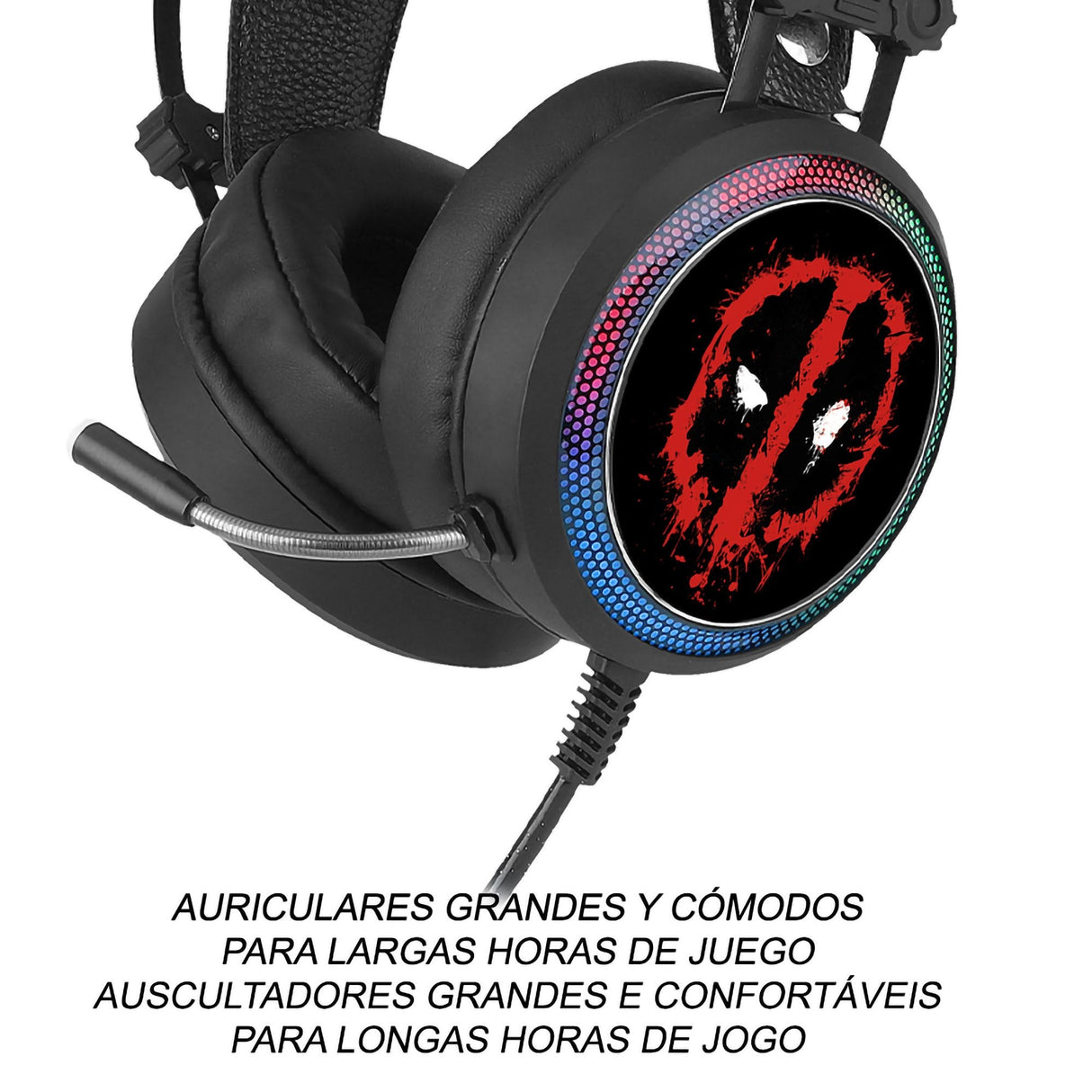 Auricular Gaming Deadpoool Negro Sonido Virtual 7.1/ Jack3.5mm/ Cable 2.2m