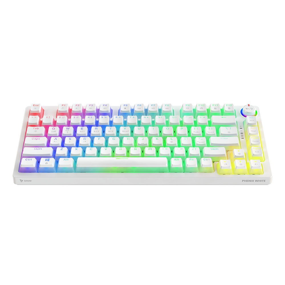 EAN 5901986049296 - Savio Phenix WHITE GAT RED PUD teclado Juego USB + Bluetooth QWERTY Internacional de EE.UU. Blanco imagen 2