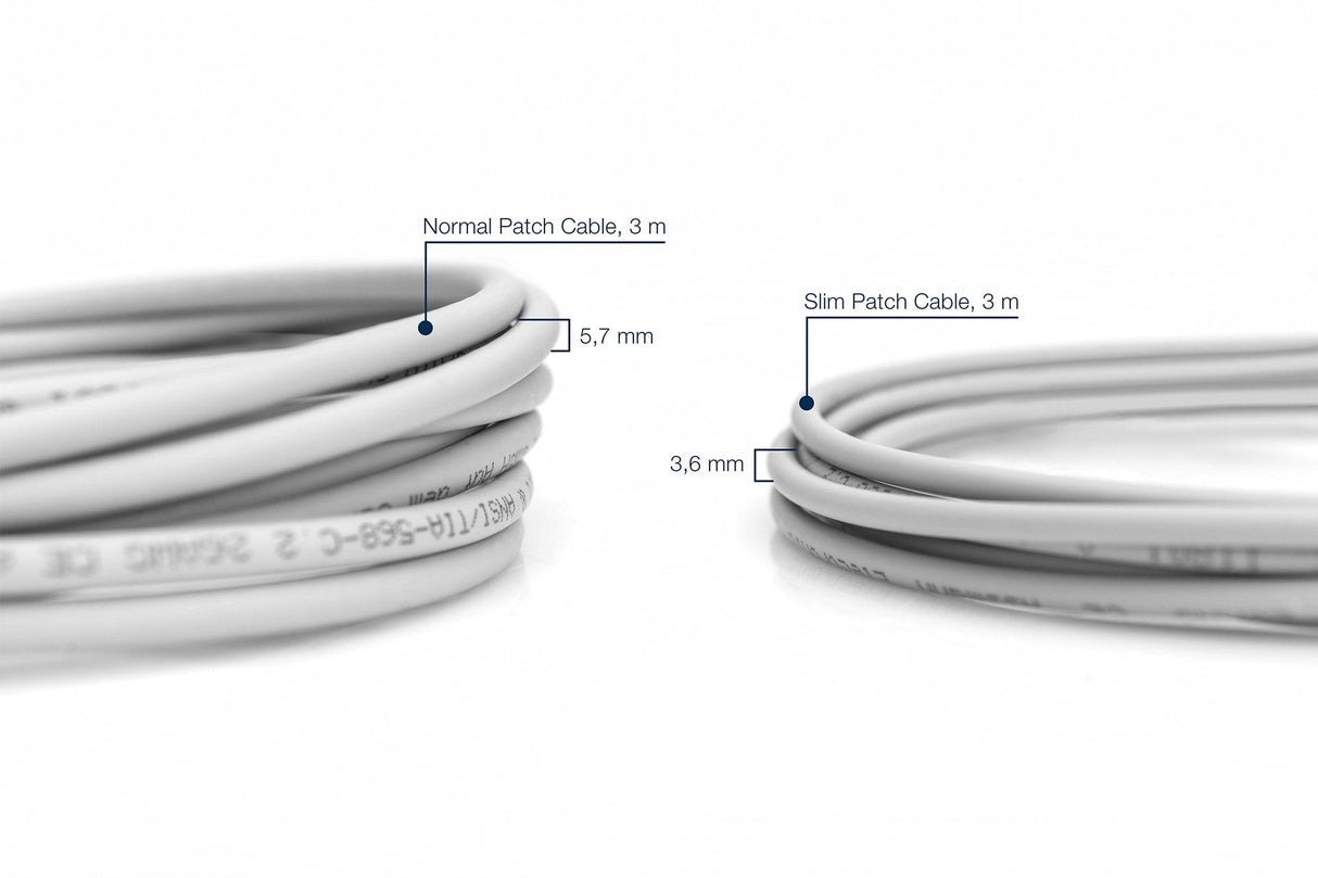 Cat 6 U/Ftp Slim Patch Cord5p Cabl Awg 28/7 10 M 5 Pieces Grey