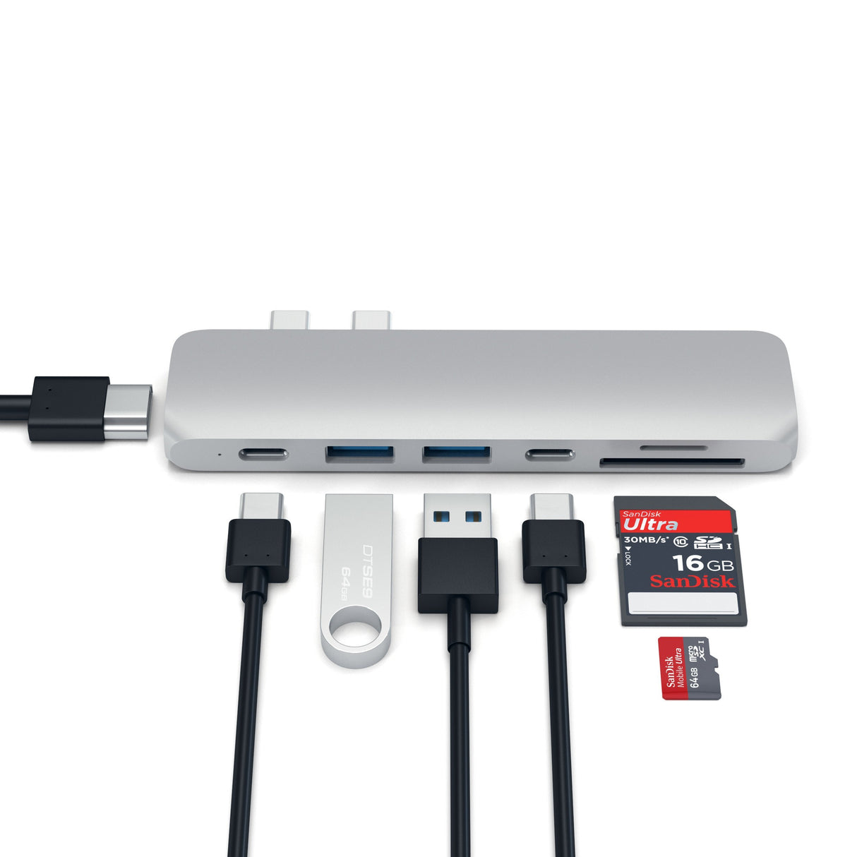 EAN 0879961006884 - Satechi ST-CMBPS base para portátil y replicador de puertos USB 3.2 Gen 1 (3.1 Gen 1) Type-C Plata imagen 3