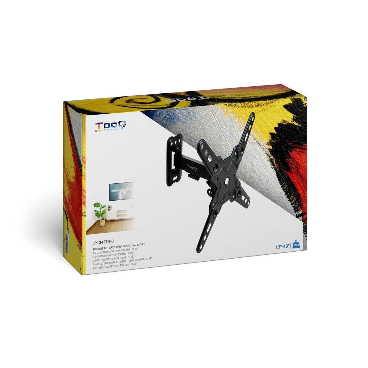 EAN 8433281014497 - TooQ LP1343TN-B soporte para TV 109,2 cm (43") imagen 5