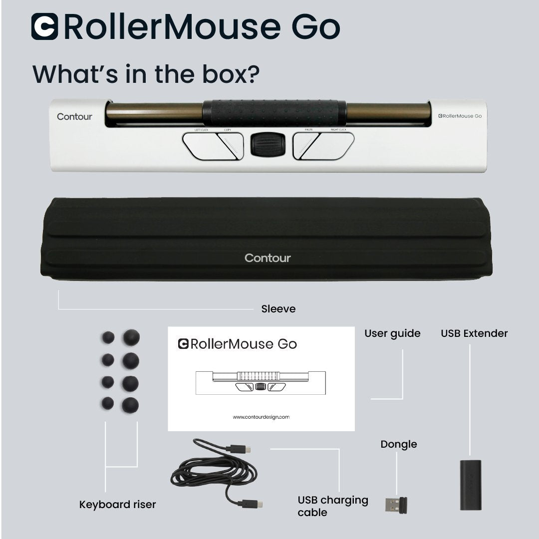 EAN 0743870004449 - Contour Design RollerMouse Go ratón Oficina RF Wireless + Bluetooth + USB Type-A 4000 DPI imagen 7