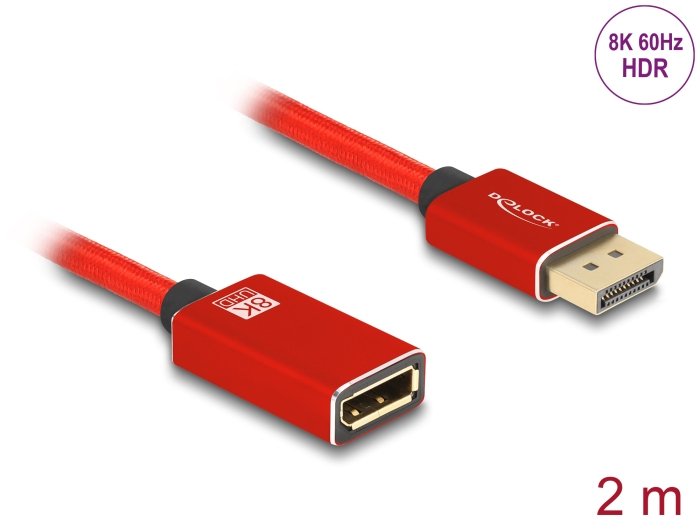 Cable 81082 Displayport 2 M Rojo