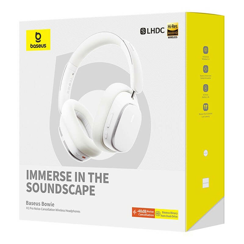 EAN 6932172648527 - Baseus Bowie H1 Pro Auriculares Inalámbrico Diadema Música USB Tipo C Bluetooth Blanco imagen 4