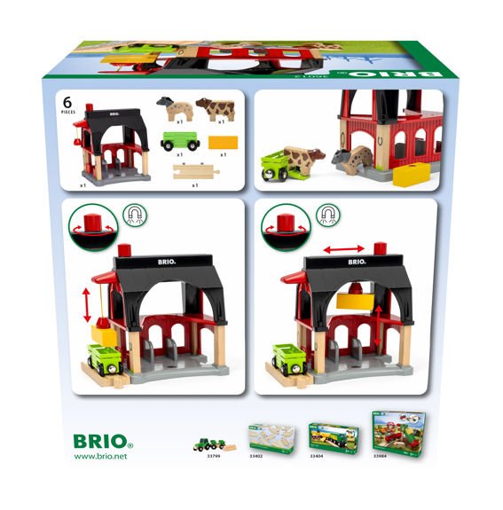Brio World Tierscheune Mit Heuwaggon, Spielgebäude 63601200