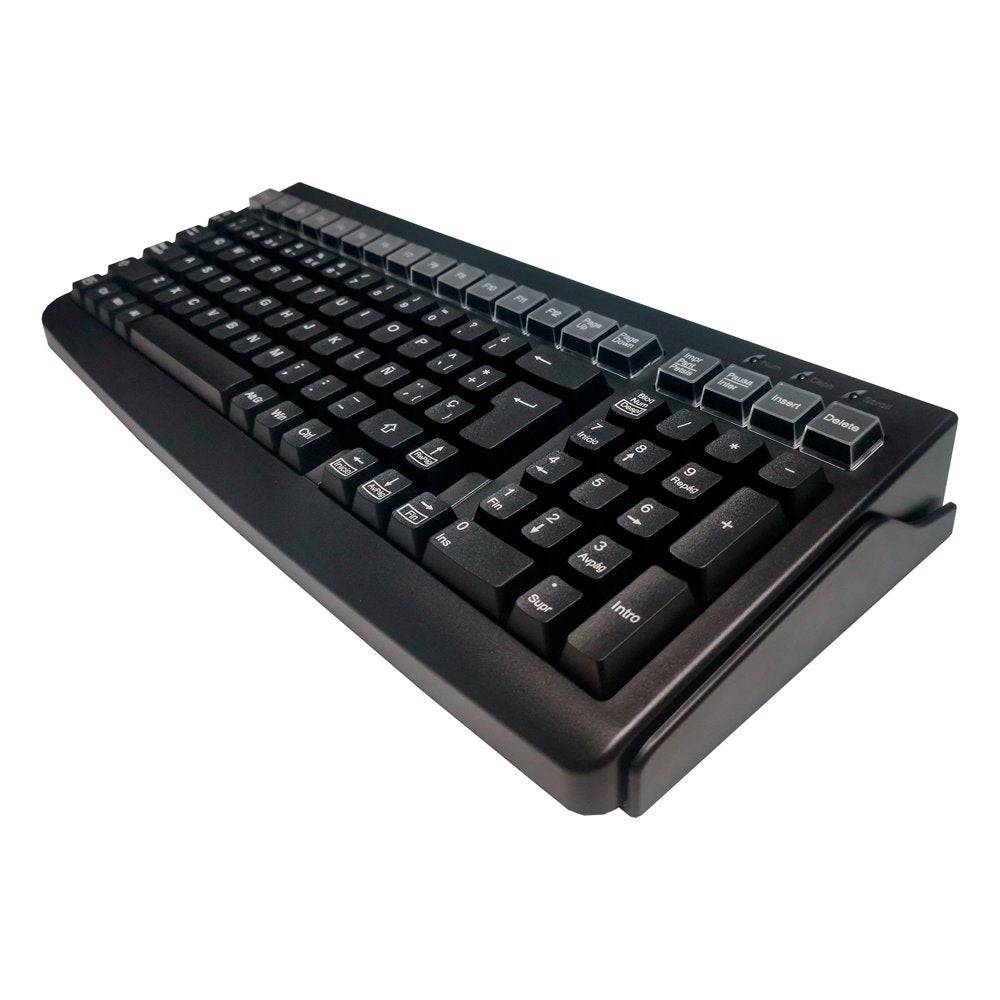Teclado Pos Reducido 398 Mm. Con Lector De Banda Magnética 3 Pistas, Negro, Usb.