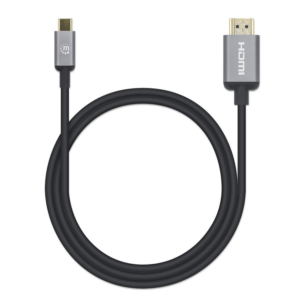 EAN 0766623153591 - Manhattan 153591 adaptador de cable de vídeo 1 m HDMI tipo A (Estándar) USB Tipo C Negro, Gris imagen 5