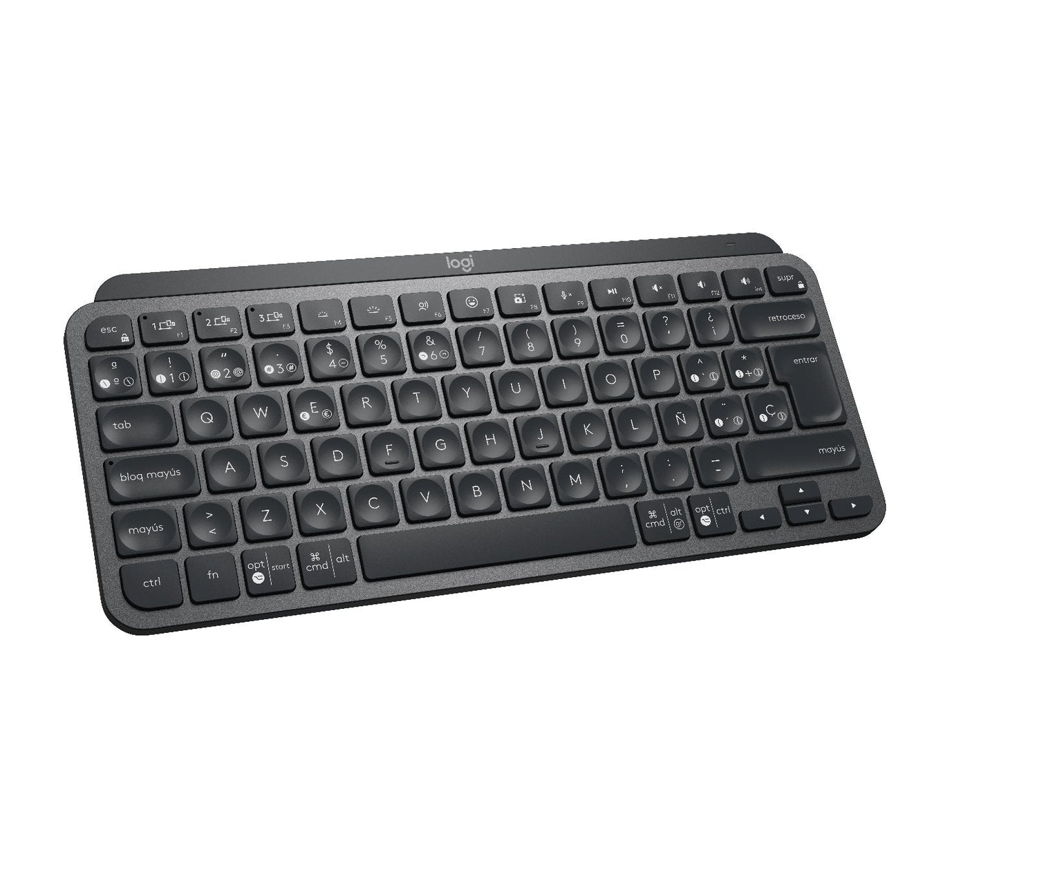 Teclado Español Logitech Mx Keys Mini Rf Wireless + Bluetooth Qwerty Grafito