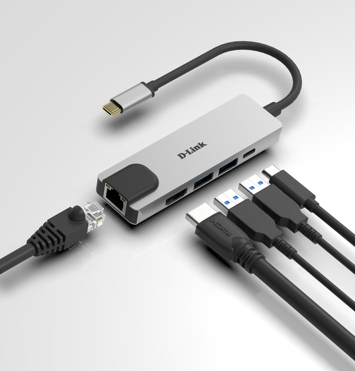 EAN 0790069447884 - D-Link DUB-M520 base para portátil y replicador de puertos Alámbrico Thunderbolt 3 Aluminio imagen 3