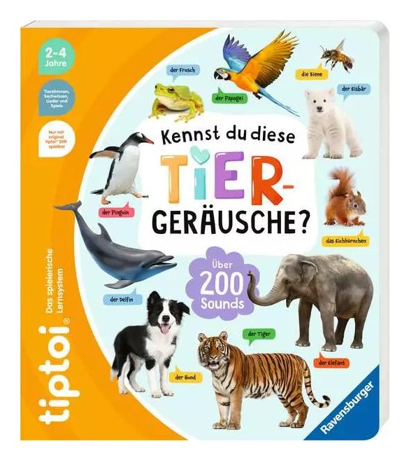 Ravensburger Tiptoi ¿Conoces Estos Ruidos De Animales?, Libro De Aprendizaje 49303