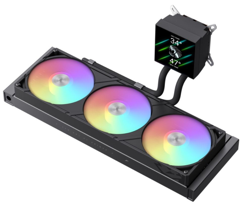 Gamemax Cpu Liquid Cooler Glacier 360 Lcd Black