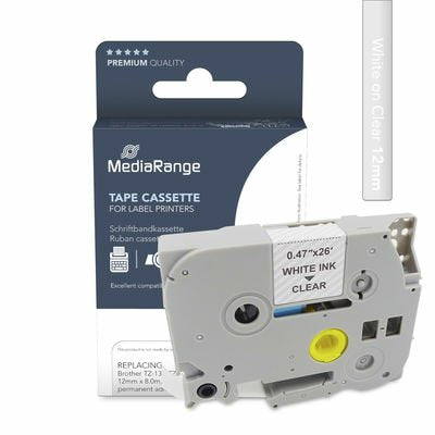 Cinta Mediarange Aprox. Brother Tz-135 Tze-135 12mm 8m Blanco