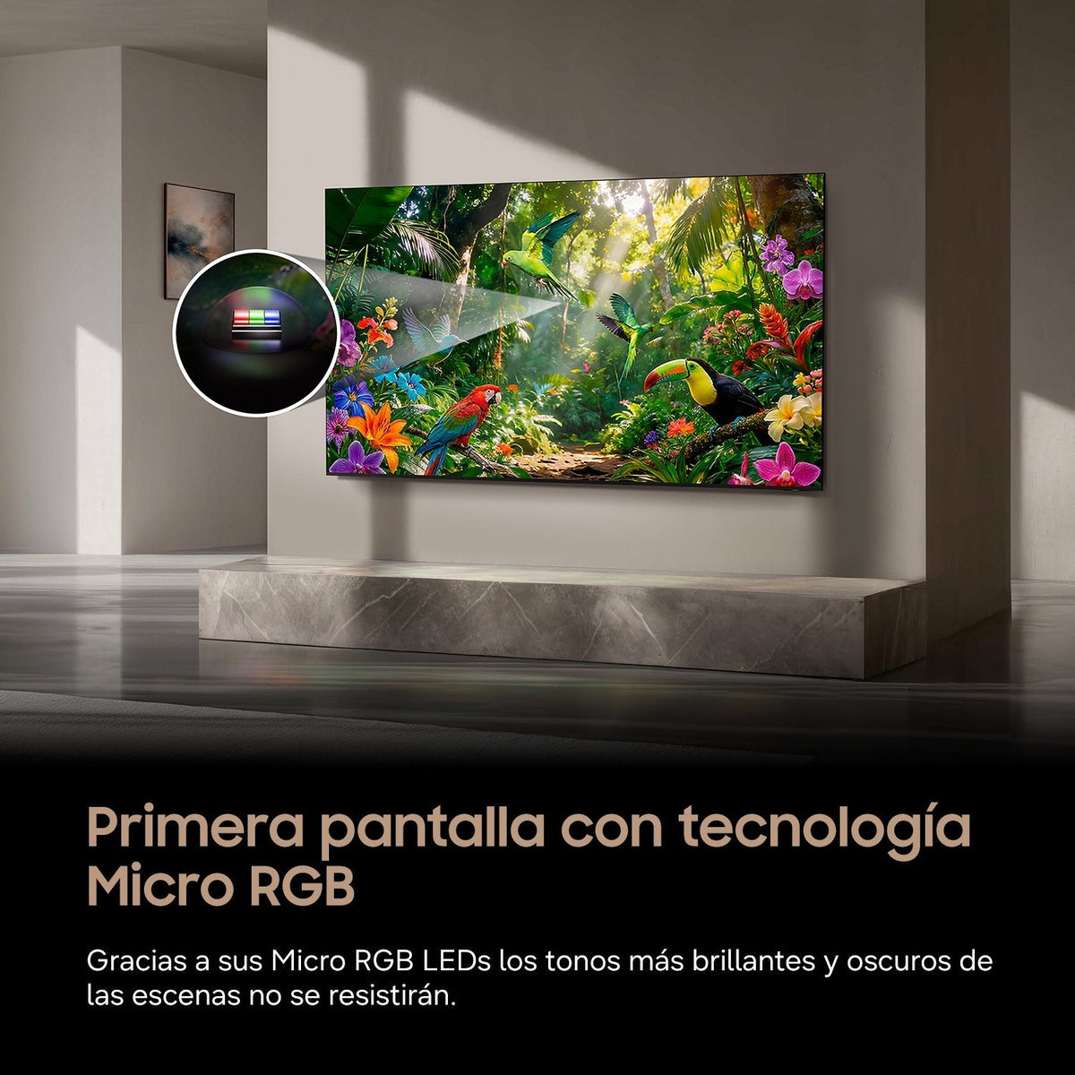 Televisor Samsung Micro Rgb Vision Ai R85h Tmr55r85hau 55' Ultra Hd 4k Smart Tv Wifi