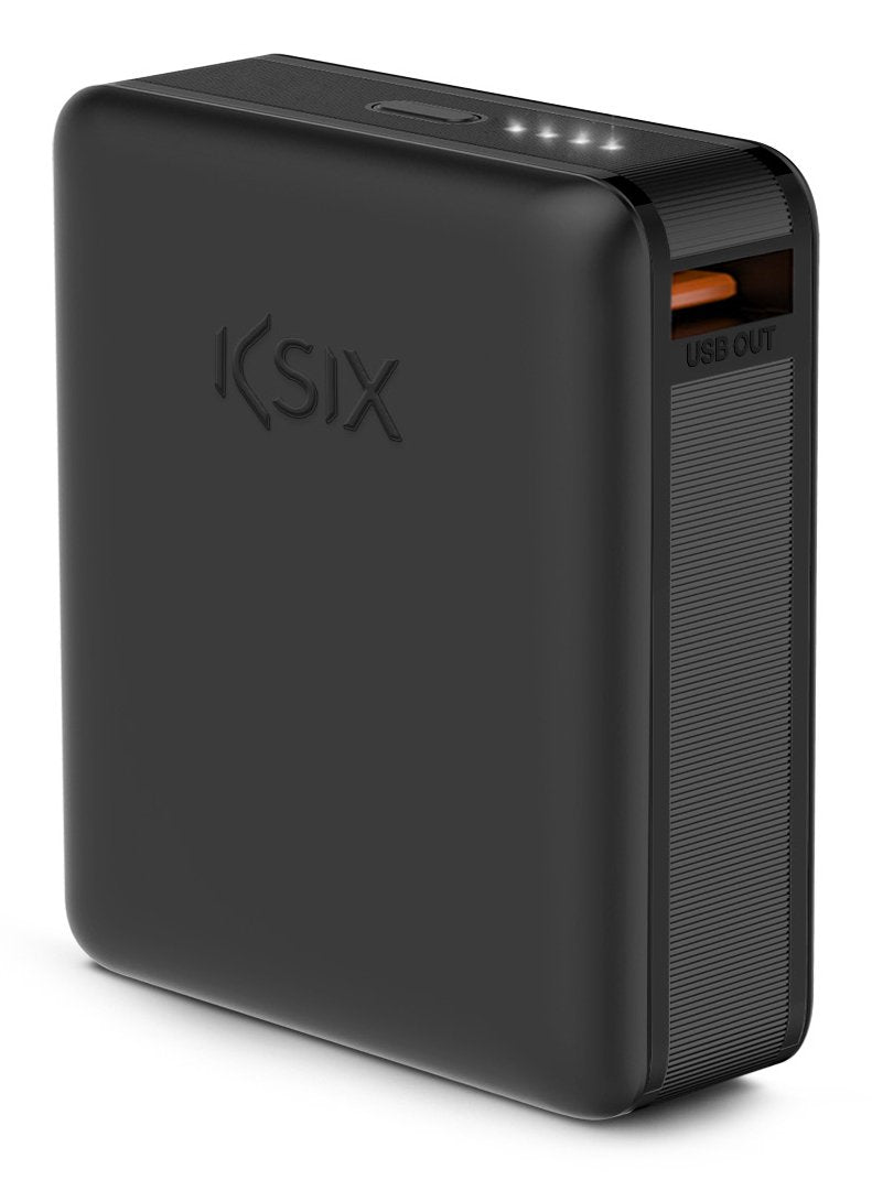 Ksix Powerbank Nano 10000 Mah Tamaã±O De Bolsillo, Power Delivery, 22.5v, Cable Usb-C A Usb-C, Carga