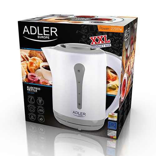 EAN 5908256835399 - Adler AD 1244 tetera eléctrica 2,5 L 2200 W Blanco imagen 4