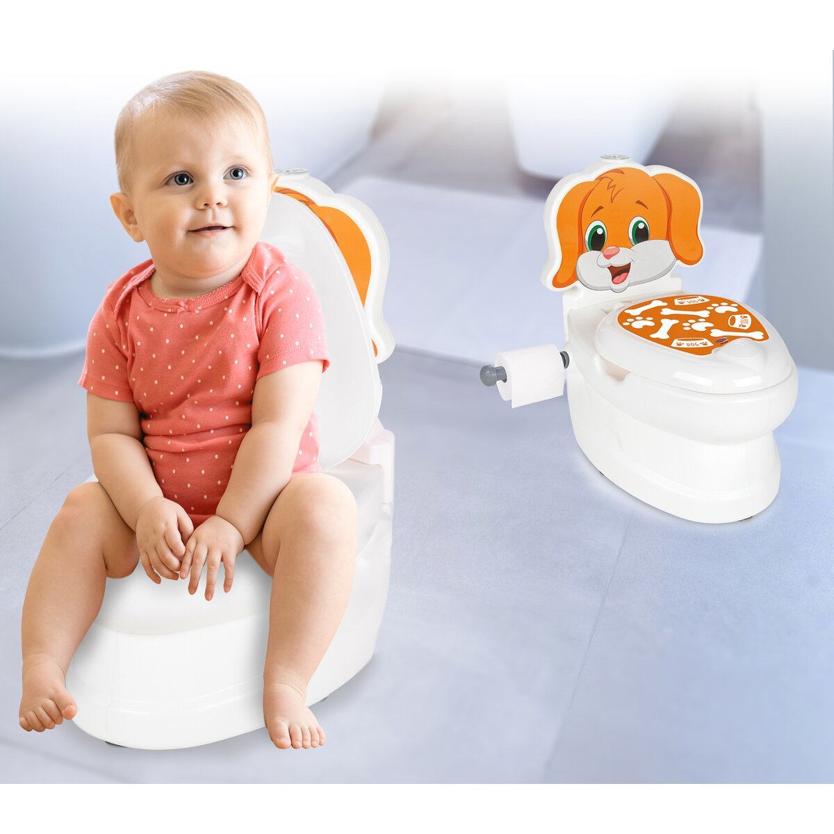 Jamara 460959 Adaptador Infantil Para Asiento De Inodoro Naranja, Blanco