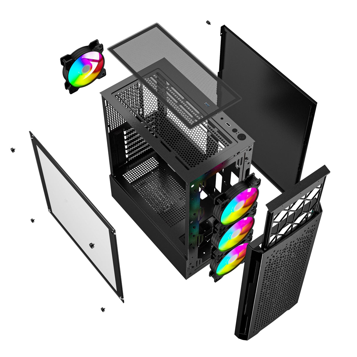 EAN 8716309127479 - Gembird Fornax 400X Midi Tower Negro imagen 10