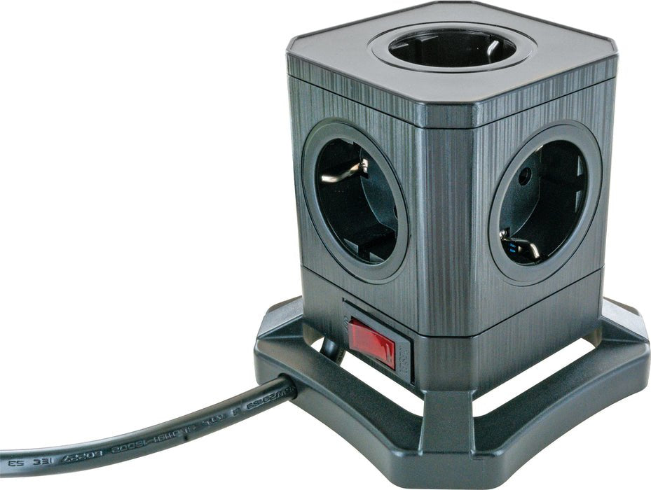 Tomas Schwaiger Power Tower 5 Elementos 7xschuko+2x Usb, 1,8m