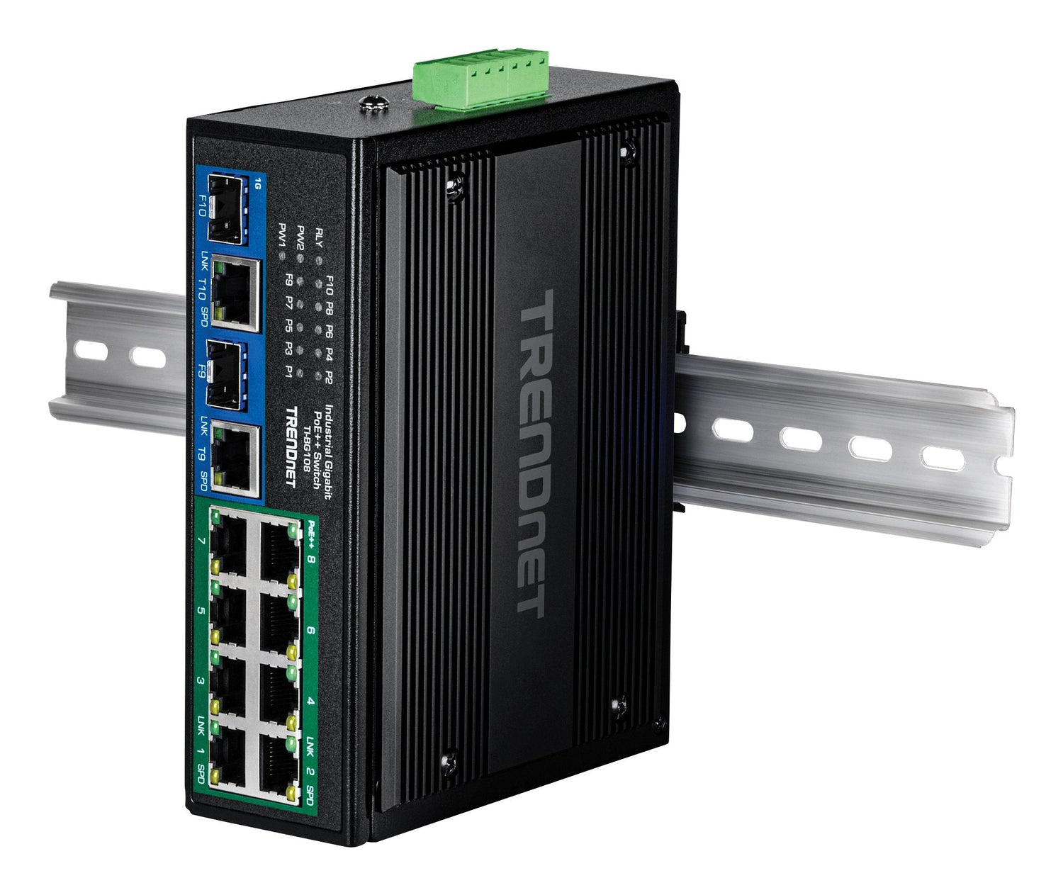 Trendnet 10-Port Indumrial Gigabit 400w Poe++ Din-Rail Swit