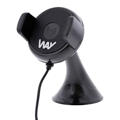Tnb Way - Cargador De Coche De Inducción De 10w, Soportes 2 En 1 + Cable Micro Usb Integrado - Negro