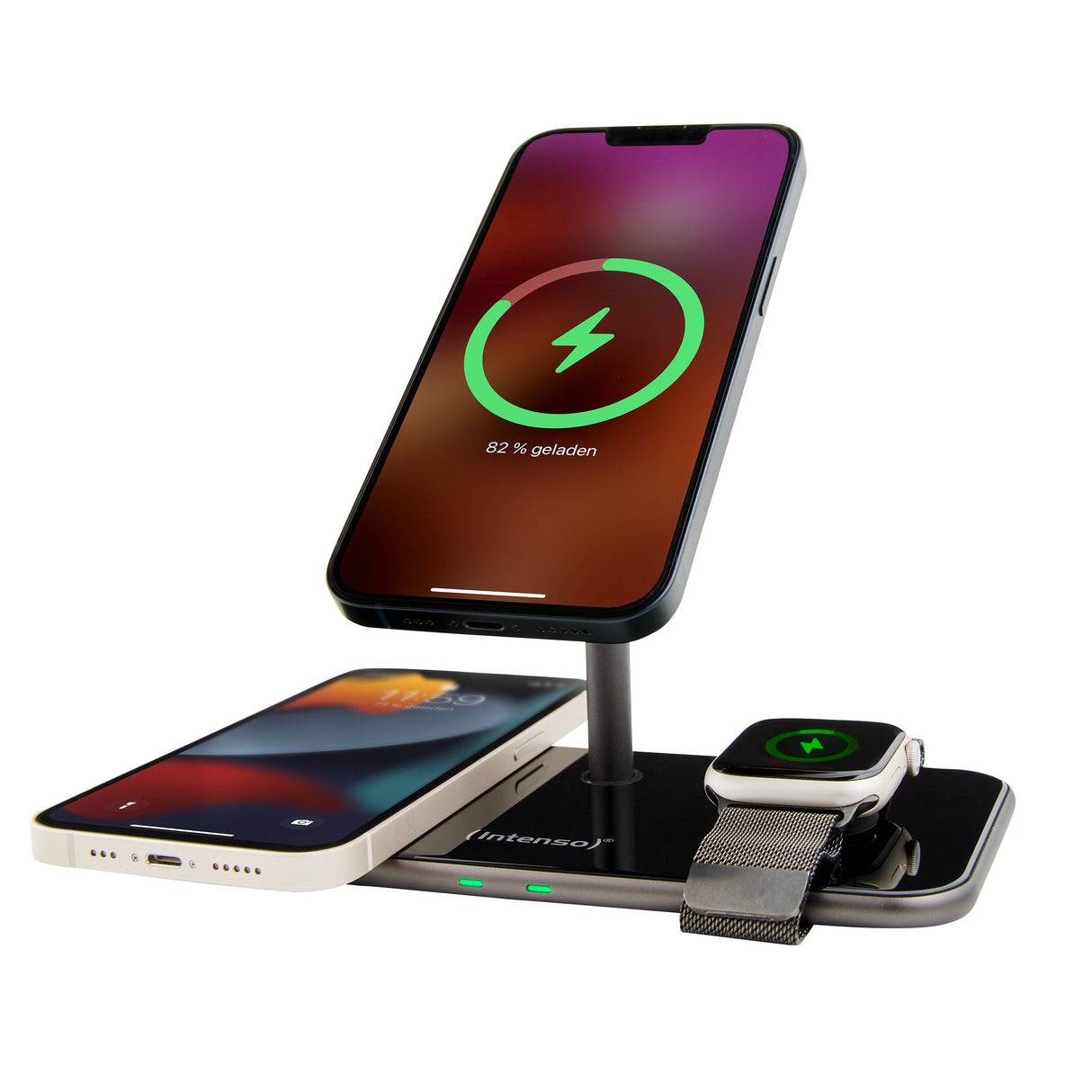 EAN 4034303032709 - Intenso MB13 Auriculares, Smartphone, Reloj inteligente Negro USB Cargador inalámbrico Carga rápida Inter imagen 6
