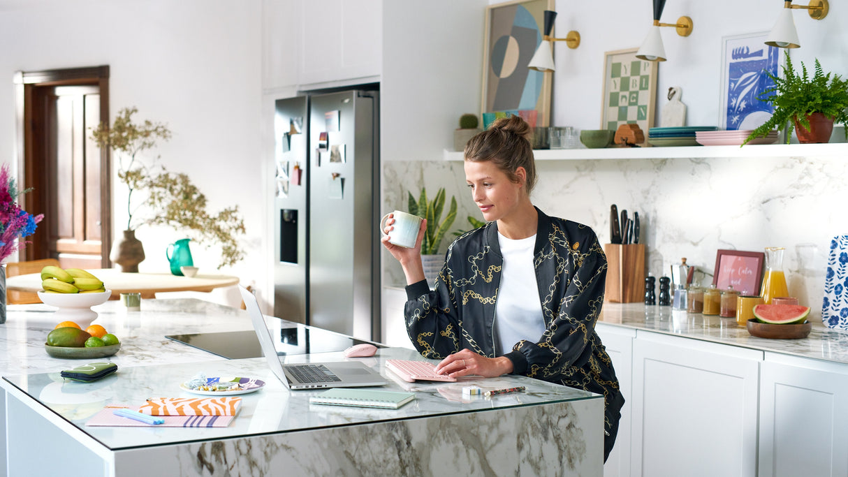 Teclado (Nordic) Logitech Mx Teclas Mini Swe (W), Rosa