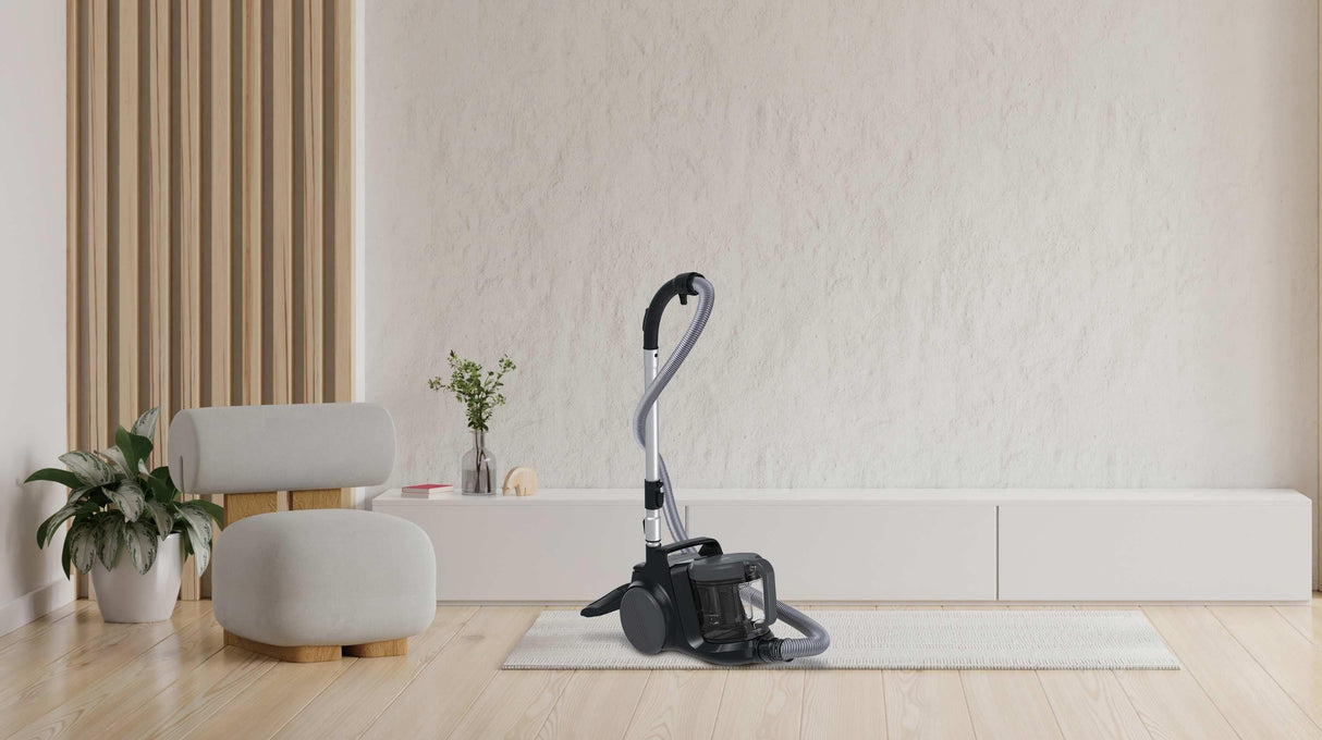 Aspiradora Hoover Hp210p 011, Sin Bolsa, Potencia 800 W, Depósito 2,5 L, Radio De Trabajo 10 M, Negra