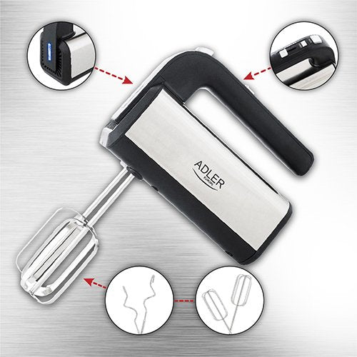 EAN 5903887802994 - Adler AD 4225 batidora Batidora de mano 800 W Negro, Plata imagen 12