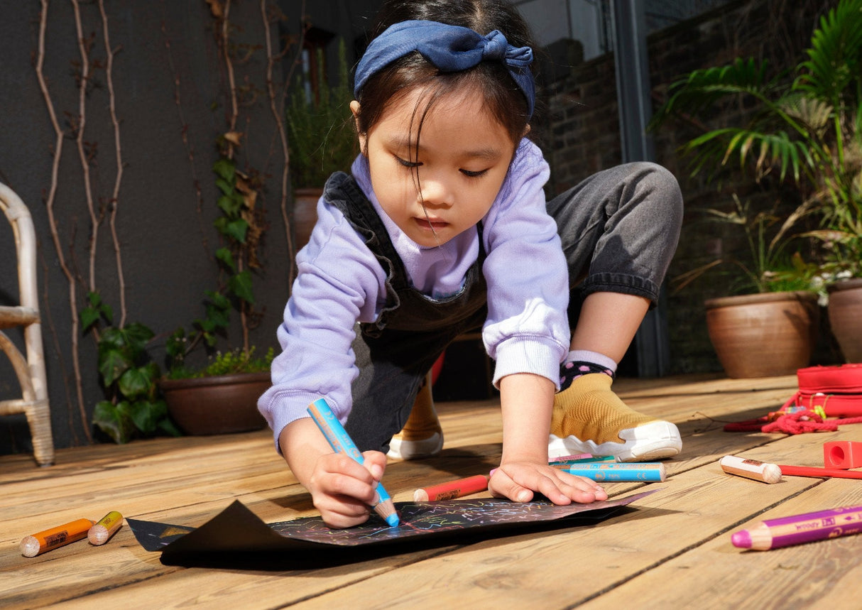 Stabilo Lápices De Colores Woody 3 En 1 Estuche De 5 Verde Hoja