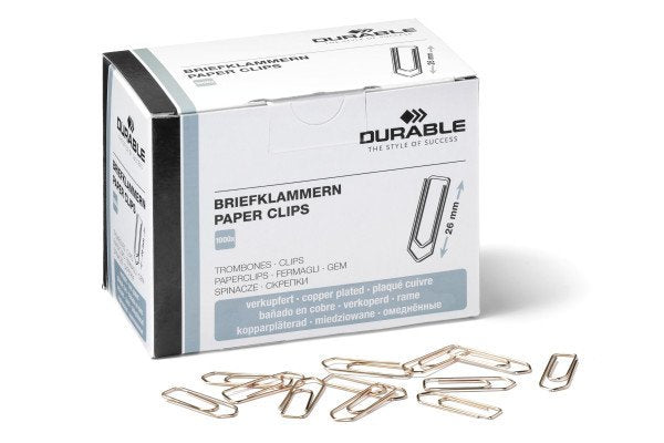 Durable Briefklammern 26 Mm 1000 Mück Verkupfert