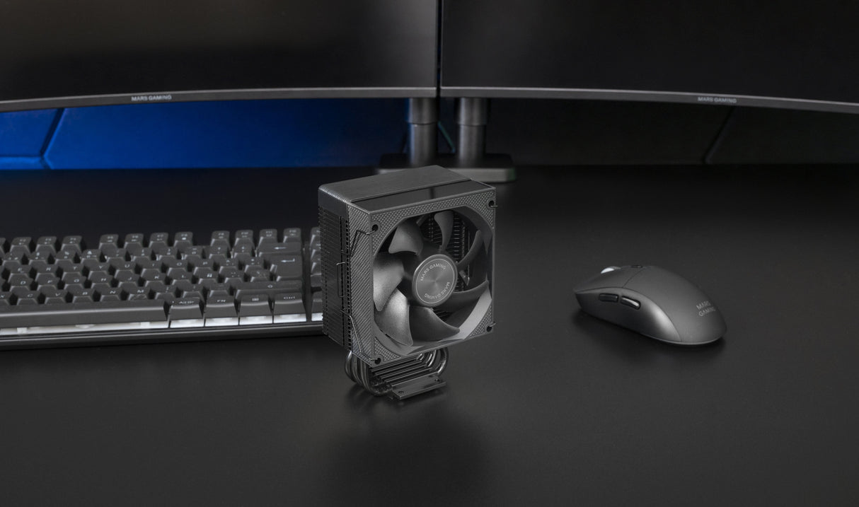 Ventilador Con Disipador De Cpu Mars Gaming Mcpu-Xpro Tdp 190w 3 Heatpipes Torre Pwm Fdb Negro