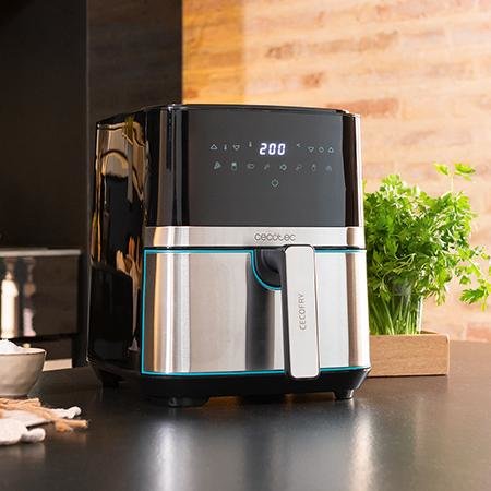 Freidora Por Aire Sin Aceite Cecotec Cecofry Full Inox Pro 5500 1700w Capacidad 5.5l