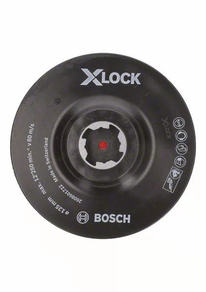 Placa Trasera Bosch X-Lock Con Cierre De Velcro, Ø 125 Mm, Placa Lijadora 2608601722