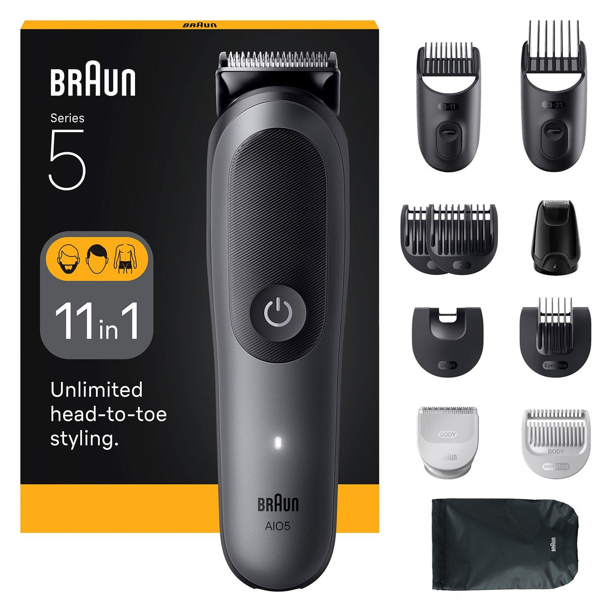 Braun Aio5560 Recortadora De Barba Y Cuerpo Todo En Uno