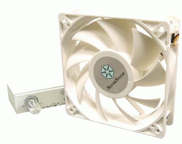 Ventilador Pc Silverstone Fm122 Blanco 120x120x32 Con Regulador Plata