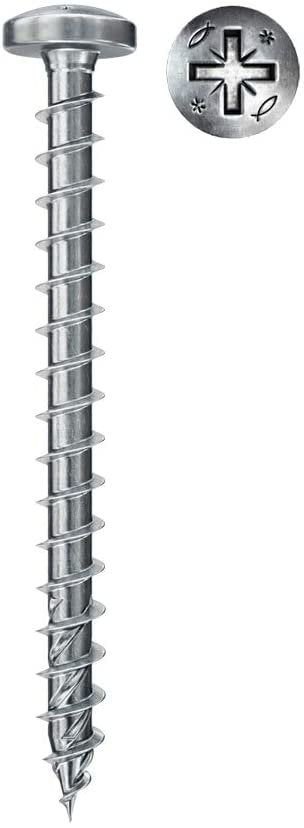 Tornillo Para Aglomerado Fischer Powerfast Ii 5,0x50 Pan Head Pz 100 Piezas, Rosca Completa, Galvanizado 670447