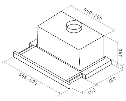 EAN 8020283003163 - Elica ELITE14 LUX GRIX/A/60 Telescópica o extraplana Plata, Acero inoxidable 336 m³/h imagen 4