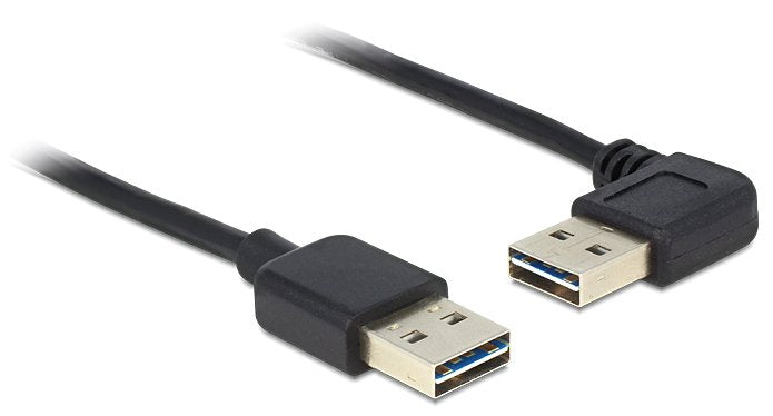 EAN 4043619834648 - DeLOCK 1m USB 2.0 A m/m 90° cable USB USB A Negro imagen 1