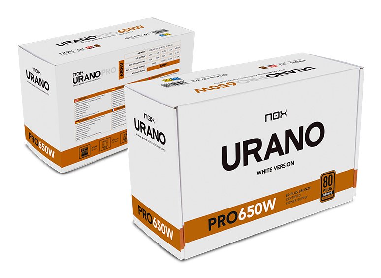 Fuente Alimentacion Atx Nox Urano Pro 650w Bronze Blanco