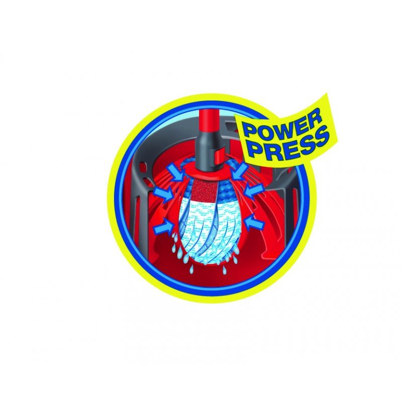 Cubo Vileda Supermocio Sistema Fregona / Cubo Tanque Individual Rojo 128767 (Plastic)