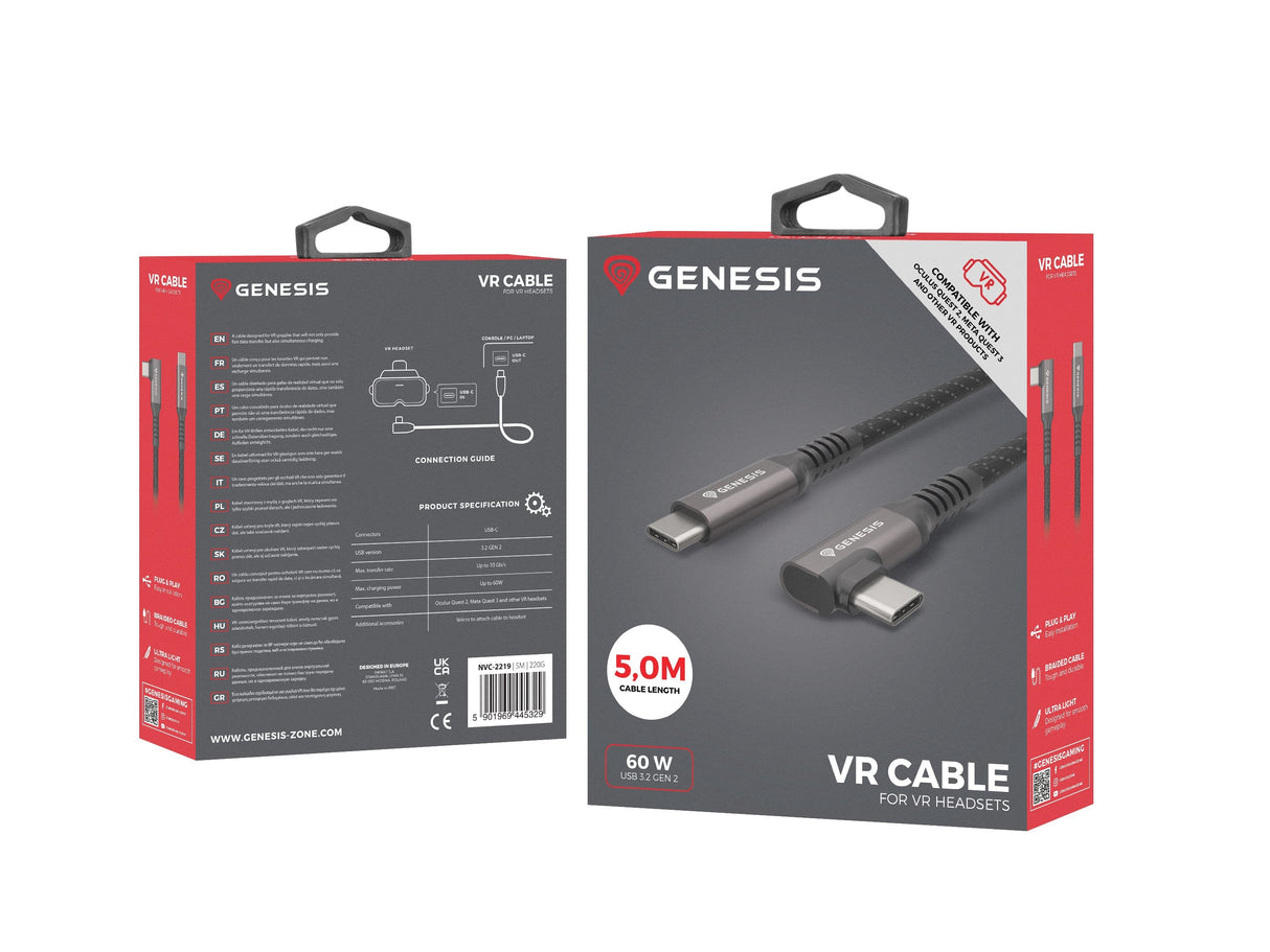 Kabel Usb-C M/M 3.2 Gen 2 5m 10gb/S Pd60w Vr