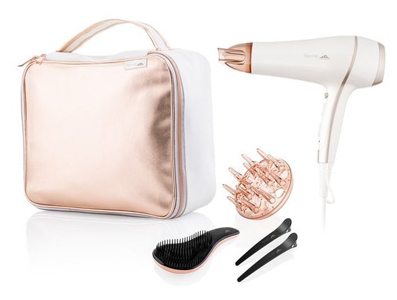 Secador De Pelo Eta Eta732090010 Set Fenite 2400 W, Nãºmero De Ajustes De Temperatura 3, Funciã³n Iã³nica, Boquilla Difusora, Blanco/Rosa