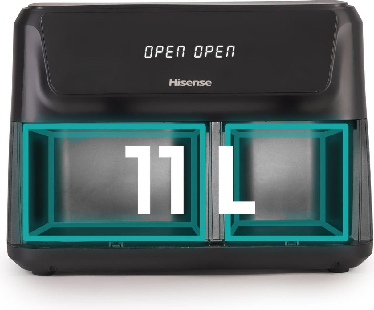 EAN 3838783014481 - Hisense HAF2700DCD Doble 11 L Independiente 2700 W Freidora de aire caliente Negro imagen 13