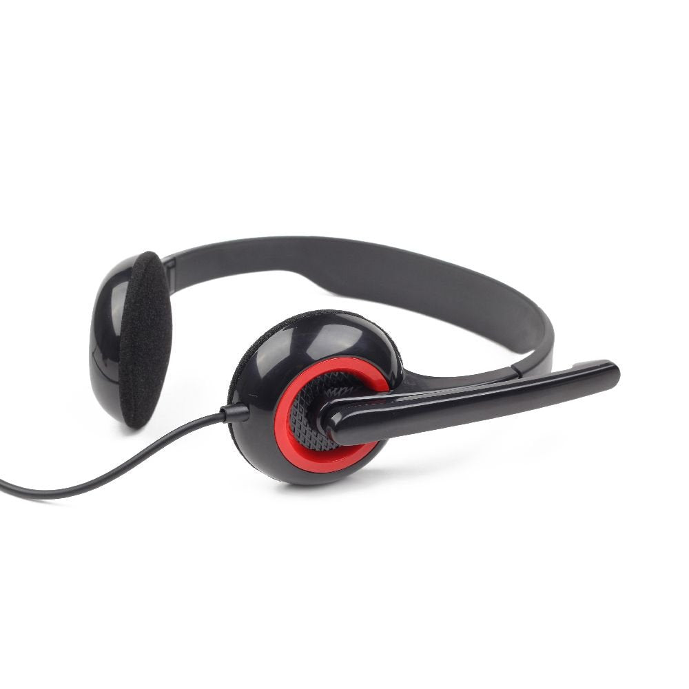 EAN 8716309079884 - Gembird MHS-002 auricular y casco Auriculares Alámbrico Diadema Llamadas/Música Negro, Rojo imagen 6