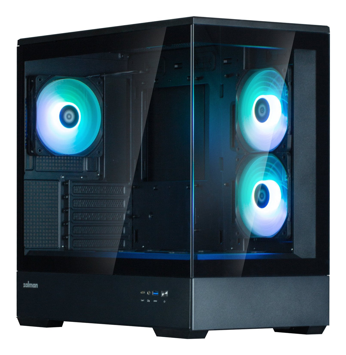 Caja Pc Zalman P30 V2 Microatx Mini Tower 3 Fansrgb Bl