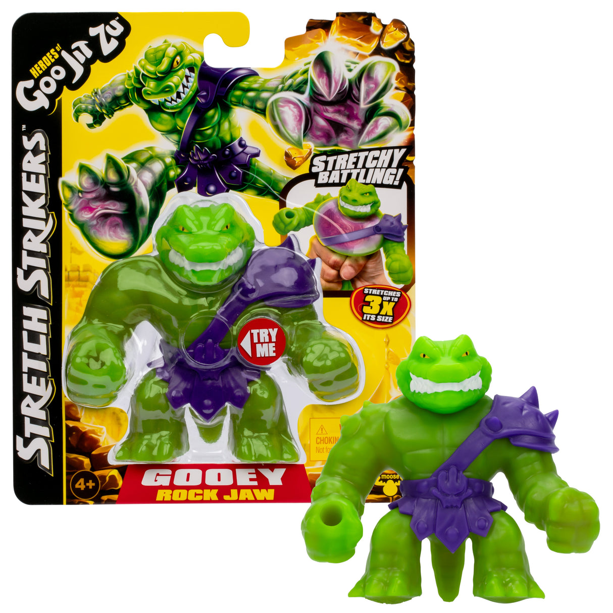 EAN 630996428450 - Goo Jit Zu Stretch Strikers - Rockjaw Figura de juguete elástica imagen 4
