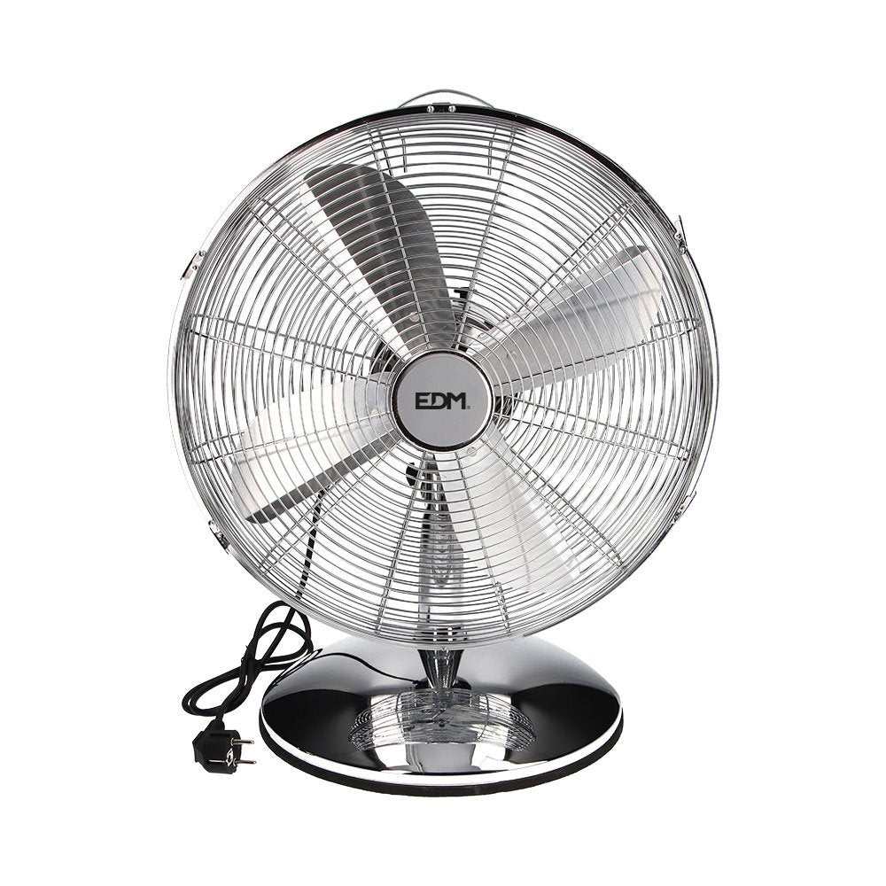 Ventilador De Sobremesa Cromado 60w Ø Aspas 40 Cm Edm