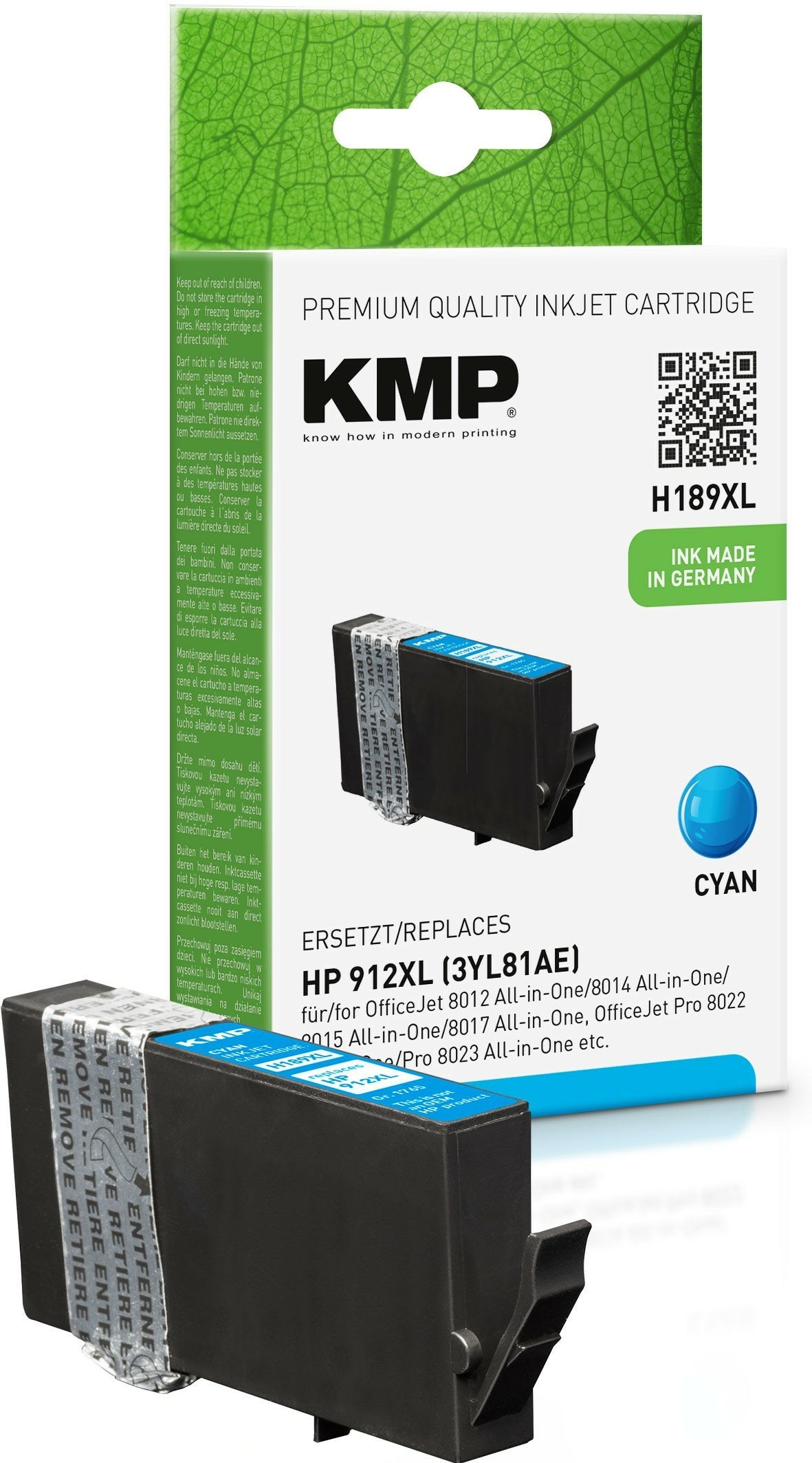 Tinta Kmp Hp 912xl 3yl81ae Cyan H189x Compatible